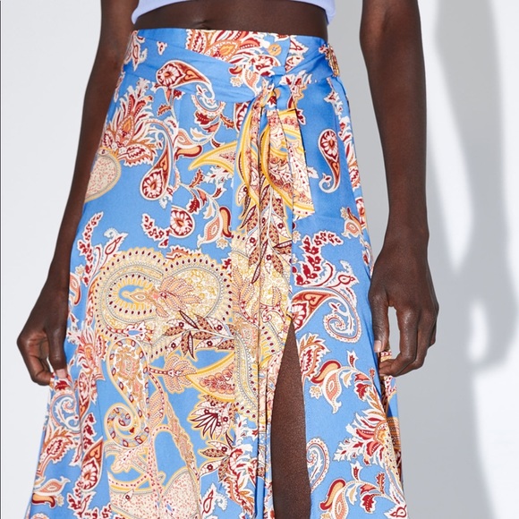 Zara Tied print skirt - Picture 6 of 8